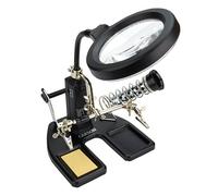 Carson SolderMag loupe sur pied et station de soudure, grossissement de 1,75x, avec fonction éclairage par LED et une petite lentille incorporée, grossissement de 4,5x (CP-50EU)