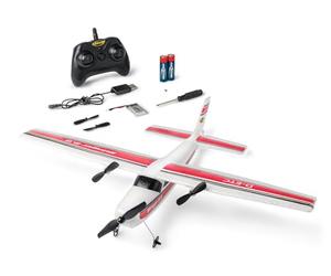 Carson Stinger 2.0 2,4 GHz 100% RTF - Avion RC pour débutants, stabilisation gyroscopique, radiocommande 2,4 GHz, Avion télécommandé, Blanc/Rouge