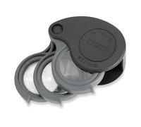 Carson Loupe pliante TriView TV-15 - Étui intégré, 5x/10x/15x, idéale pour les bijoux