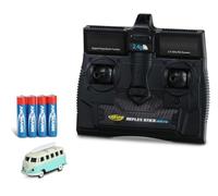 Carson VW T1 Samba avec planche de surf 1:87 - Mini voiture télécommandée 2,4 GHz, éclairage LED, 2WD RWD, RTR, voiture RC échelle H0