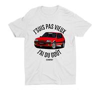 CARSPIRIT T-Shirt 205 GTI Homme, J'suis Pas Vieux J'Ai du Goût, Coupe Ajustée, 100% Coton (M)
