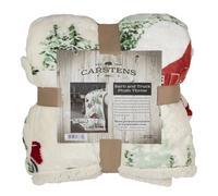Carstens, INC. Couverture surdimensionnée en Polaire Sherpa Ultra Douce de qualité supérieure - 137,2 x 172,7 cm - Motif Grange et Camion