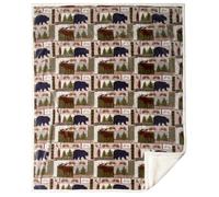 Carstens Vintage Lodge Couverture Rustique Sherpa 137,2 x 172,7 cm