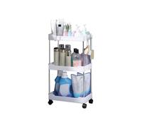Cart Storage Rack - Rolling Shelves With Wheels Portable Design | Multi-Purpose Organizer Cart For Diaper Mineral Water Shower Gel | For Bedroom Kitchen Bathroom Utility Trolley Space-Saving Storage S