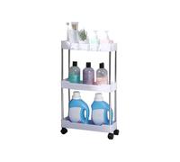 Cart Storage Rack - Rolling Shelves With Wheels Portable Design | Multi-Purpose Organizer Cart For Diaper Mineral Water Shower Gel | For Bedroom Kitchen Bathroom Utility Trolley Space-Saving Storage S
