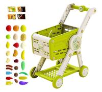 CART TOYS - Kids Trolley Play Play pour le jeu de rôle, l'apprentissage avec des accessoires de prétendus, Baby Doll House Grocery Cart pour Toddler Girls Boys School ou Utilisation à domicile, 44.8x2