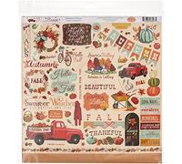 Carta Bella Paper Company Kit de papier Orange/jaune/bleu/marron/brun roux/rouge, 30,5 x 30,5 cm