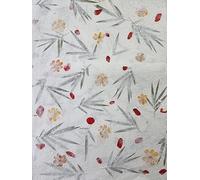 Carta ecologica con fiori fatti a mano - Fogli di carta di gelso naturale pesante con fiori secchi, dimensioni enormi - Carta spessa decorativa per scrapbooking (cosmo, bouganville, bambù, calendula)