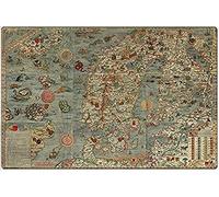 Carta Marina 1539 : Olaus Magnus Carte de Scandinavie Panneau d'avertissement en étain 20,3 x 30,5 cm