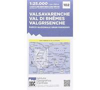 Carta n. 102 Valsavarenche, val di Rhemes, Valgrisenche. Carta dei sentieri e dei rifugi