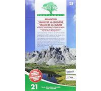 Carta N. 21. Briançon, Vallée De La Guisane, Vallée De La Clarée. Carta Dei Sentieri E Stradale Scala 1:25.000