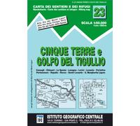Carta n. 23 Cinque Terre e Golfo del Tigullio 1:50.000. Carta dei sentieri e dei rifugi