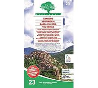 Carta N. 23. Sanremo, Ventimiglia, Bassa Val Roia, Val Nervia. Carta Dei Sentieri E Stradale Scala 1:25.000