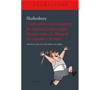 Carta Sobre El Entusiasmo & «Sensus Communis» - [Livre en VO] Shaftesbury (Auteur)