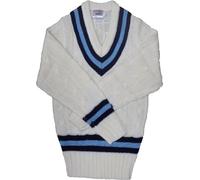 Carta Sport - Pull pour homme - Cricket CS1713 (M) (Blanc cassé/bleu marine/bleu ciel)