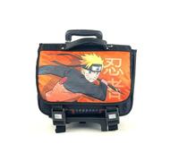 Cartable 2 soufflets à roulettes Naruto 05013 Orange/Noir