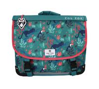 Cartable 41 cm garçon POL FOX Jungle Réversible avec 2 compartiments ? CP/CE1/CE2? Vert tropical à motifs animaux de la jungle multicolore TU