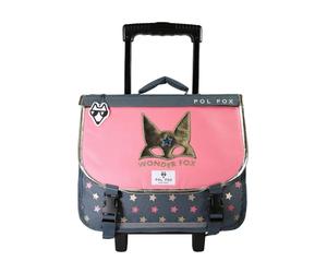 Cartable à roul. 38 cm wonderfox glitter