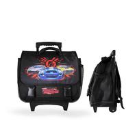 Bagtrotter Fast & Furious - Cartable Scolaire à Roulettes 38 cm - Garçon - Noir - 2 Compartiments