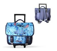 Cartable À Roulettes 38 Cm Stitch ? 2 Compartiments ? École Primaire Bleu M
