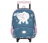 Cartable À Roulettes 4 Roues Étoilé Cheval Bella Sara ? 43 Cm Blanc / Rose / Clair TU