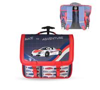Bagtrotter - Cartable à roulettes 41 cm Phileas Voiture Bleu et Rouge