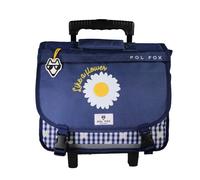 Cartable à roulettes enfant Pol Fox Daisy Bleu 38x14x32 cm
