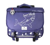 Cartable à roulettes enfant Pol Fox Shark Bleu 38x14x32 cm