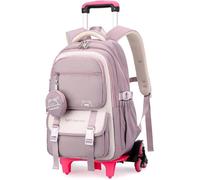 Cartable à roulettes fille - EDILIX - 30L - 32x20x47 cm - 6 roues - Violet - Compartiment pour ordinateur 15,6 pouces
