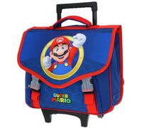 Cartable À Roulettes Garçon Super Mario Bros - 2 Compartiments 41 Cm Bleu / Rouge TU
