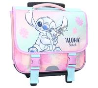 Cartable À Roulettes Motif Tropical Et Stitch En Polyester Lilo Et Stitch Blanc / Rose / Clair TU