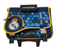 Cartable à roulettes - REAL MADRID - Real Madrid - 2 compartiments - Manche télescopique & roulettes - 41 cm
