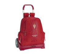 Cartable à roulettes - Real Sporting de Gijón - Evolution - Rouge - Polyester - 85 cm