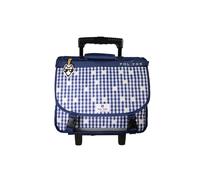 Cartable À Roulettes Réversible 2 Compartiments Daisy - 38 Cm Bleu M