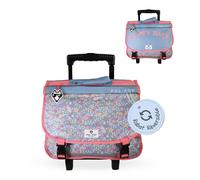 Cartable À Roulettes Réversible 2 Compartiments Happy Jean - 38 Cm Bleu M