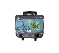 Cartable À Roulettes Réversible 2 Compartiments Rider - 38 Cm Bleu M