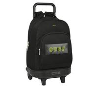 Cartable à roulettes Safta Surf Noir (33 x 45 x 22 cm)