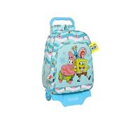 Cartable à roulettes Spongebob Stay positive 33 42 14 cm Multicolore