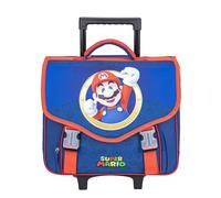 Cartable à roulettes SUPER MARIO 41cm 2 compartiments bleu