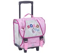 Cartable À Roulettes Textile Poignée Télescopique Teo Jasmin 38 Cm Noir / Rose / Gris TU