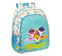Cartable Baby Shark Surfing Bleu Blanc 27 x 33 x 10 cm