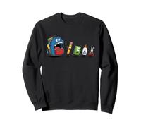 Cartable Cartoon Monster Mangeant des Fournitures Scolaires Sweatshirt
