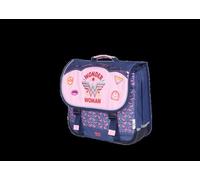 Cartable - DC COMICS - Wonder Woman Power - 38 cm - Bicolore Marine et Rose - 2 Compartiments