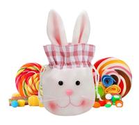 Cartable de Pâques pelucheux, ensemble de transport de bonbons festifs, grande capacité pour le stockage du chocolat, accessoire d'emballage décoratif en peluche, adorable emballage de style animal, s