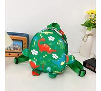 Cartable d'enfant - L'École Commence La Saison Jolie Mode Dinosaur Print Enfant Étudiant Zipper Cartoon Sac D'École Sac À Dos en Nylon (Green One Size)