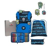 DerDieDas Set de cartables ErgoFlex Tiny Exklusiv Superflash 5 pièces Bleu Robot