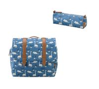 Cartable enfant et trousse assortie - Dino