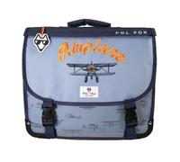 Cartable enfant Pol Fox Airplane - Bleu - 35 cm
