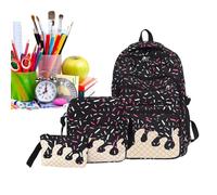 Cartable fille école 3 Pièces : Sac à Dos Mignon à Compartiments, Sac