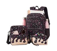 Cartable fille école 3 Pièces : Sac à Dos Mignon à Compartiments, Sac